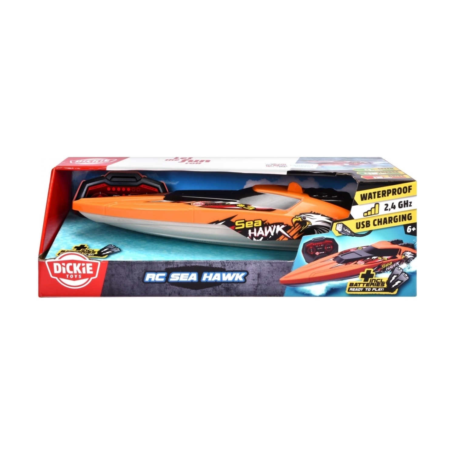 Bateau Télécommandé Exost Rocketwave – 2.4GHz, 5km/h, USB Rechargeable – Course Aquatique – Dès 5 Ans