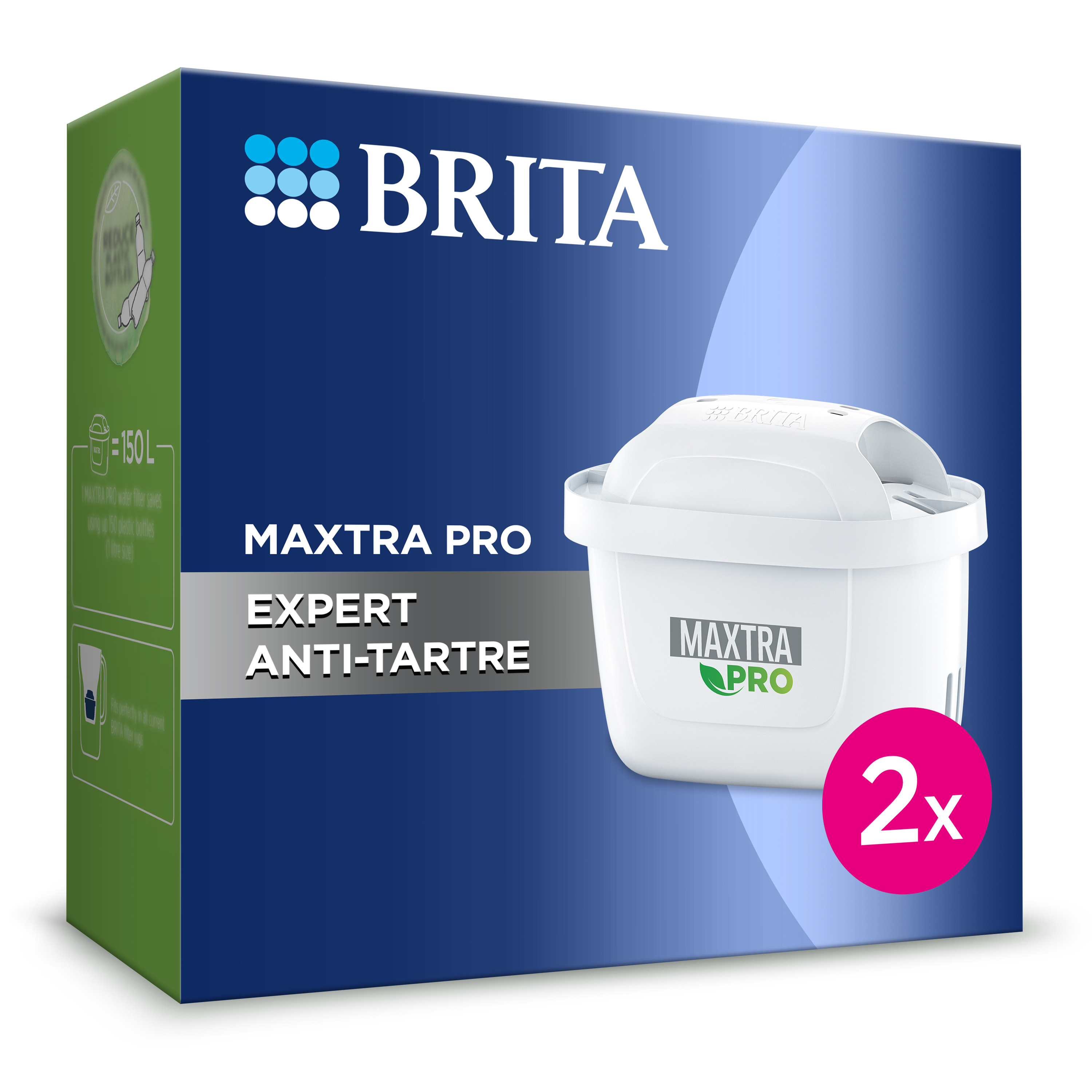 Pack de cartouches anti tartre pour carafes filtrantes Brita Matra Pro