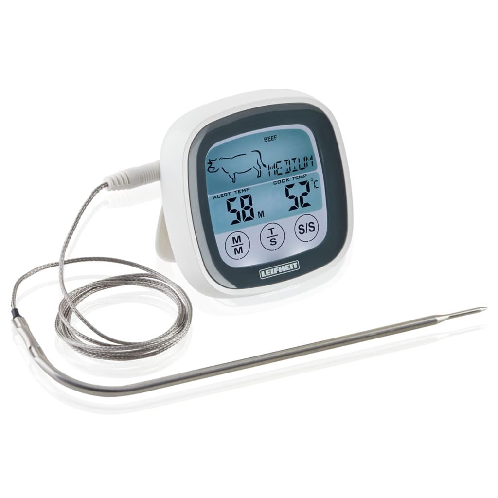 Thermomètre De Cuisine Numérique Teplom - Sonde Inox, écran LCD Rétroéclairé, Aimant - Pour Viande, Huile, Lait, Vin, BBQ - 8