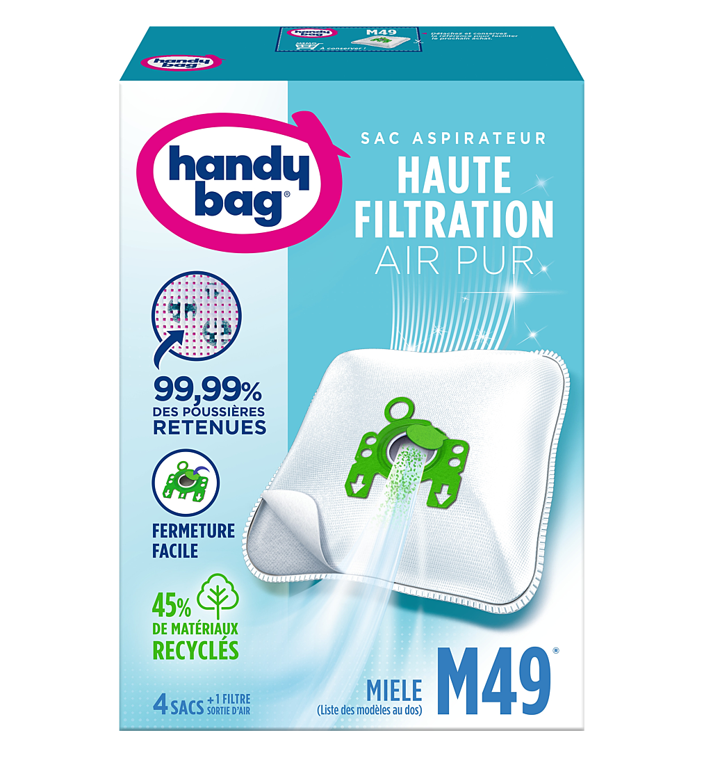 Sac aspirateur Handy Bag M49 avec filtration MicroPor Plus et système Dirtlock