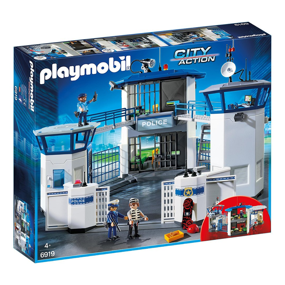 PLAYMOBIL 6919 Commissariat de Police avec Prison- City Action- Les policiers - Comprend trois perso