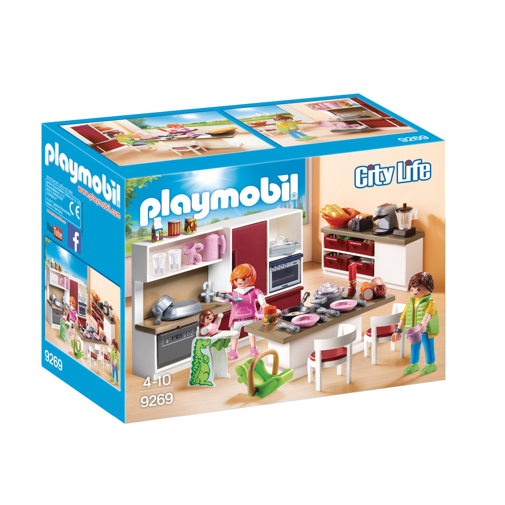 Playmobil 9269 Cuisine aménagée- City Life- pour aménager La Maison Moderne - Avec mobilier et vaiss