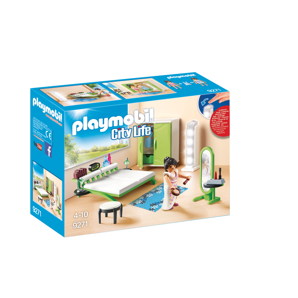 Playmobil 9271 Chambre avec Espace Maquillage - City Life- Famille et Loisirs - pour aménager La Mai