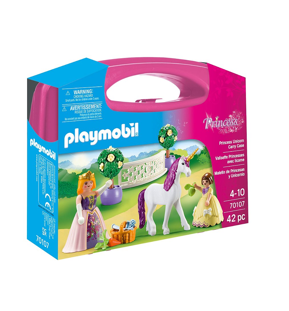 PLAYMOBIL 70107 Valisette Princesses avec licorne- Princess - Le Palais de princesses - Le palais ro
