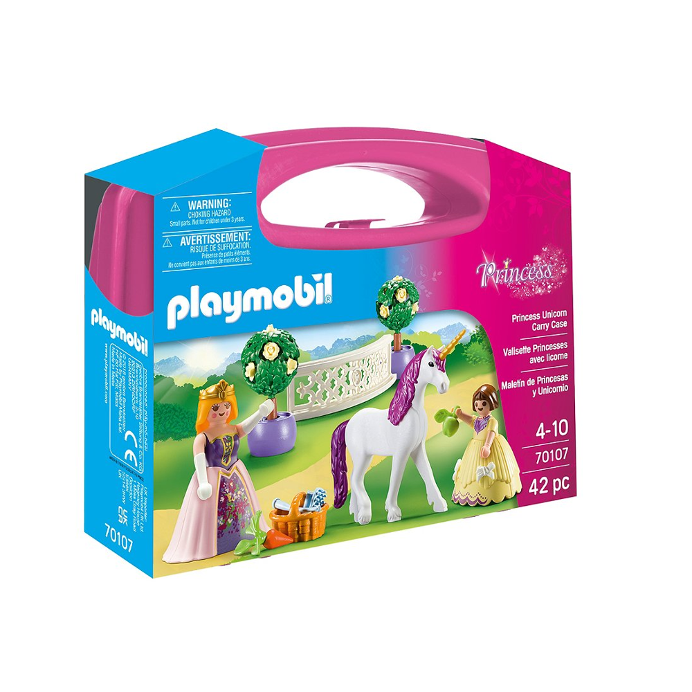 PLAYMOBIL 70107 Valisette Princesses avec licorne- Princess - Le Palais de princesses - Le palais ro