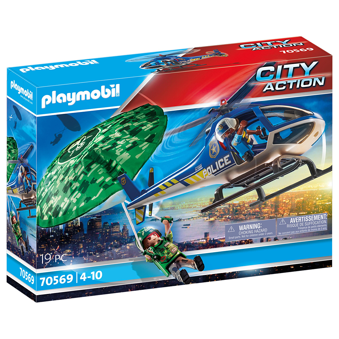 Playmobil Hélicoptère de police et parachutiste 70569