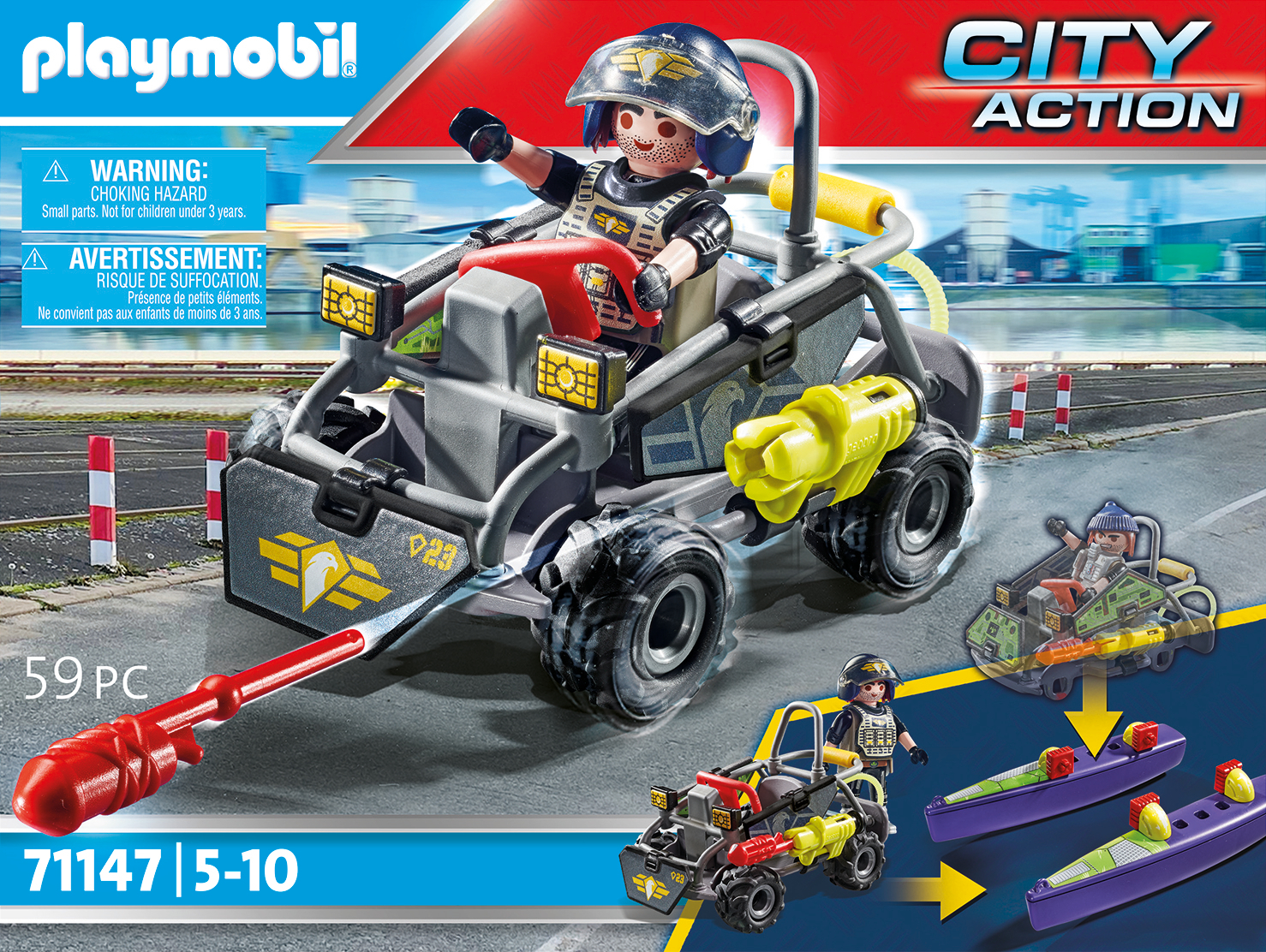 Quad Transformable De Bandit Playmobil La Boîte - vue 2