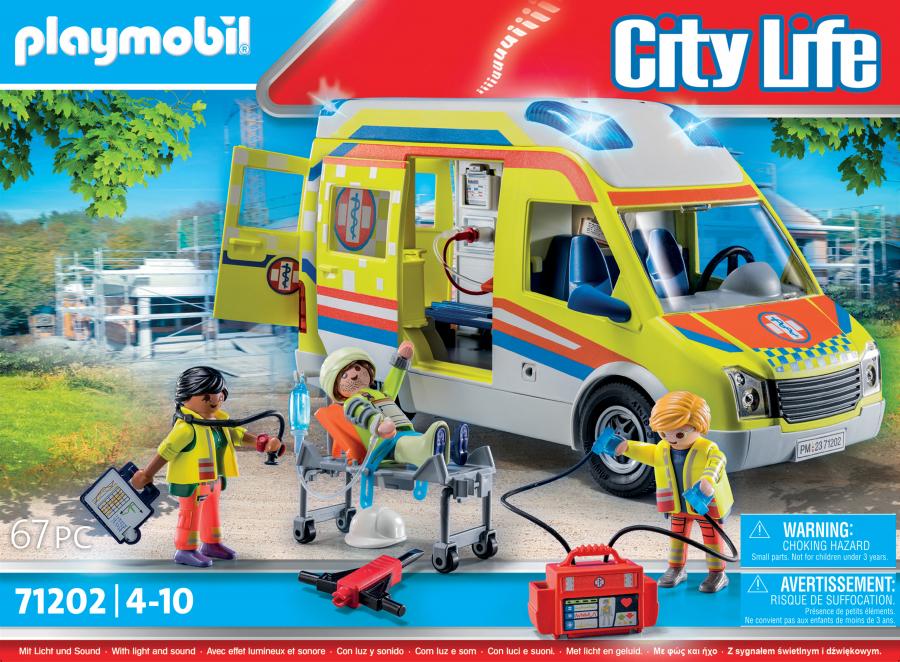 Playmobil 71202 City life : Ambulance avec effets lumineux et sonore Playmobil - vue 5