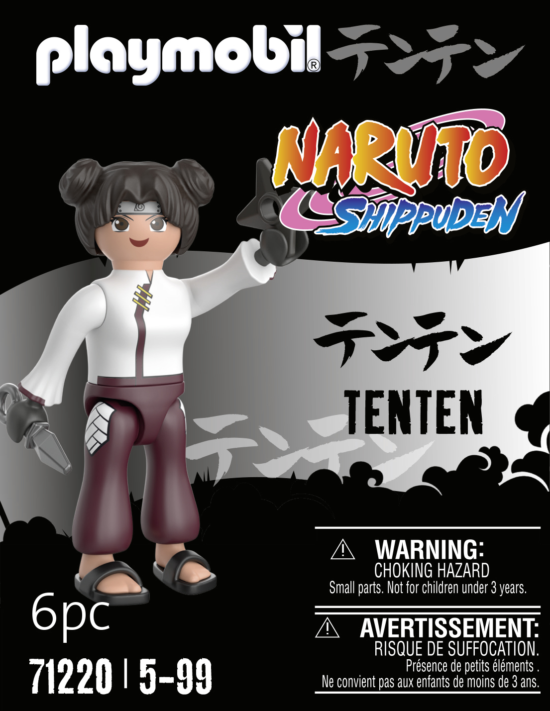 Playmobil 71220 Tenten Naruto Shippuden Comprend Le Personnage de Tenten spécialiste en Armes Ninja Dès