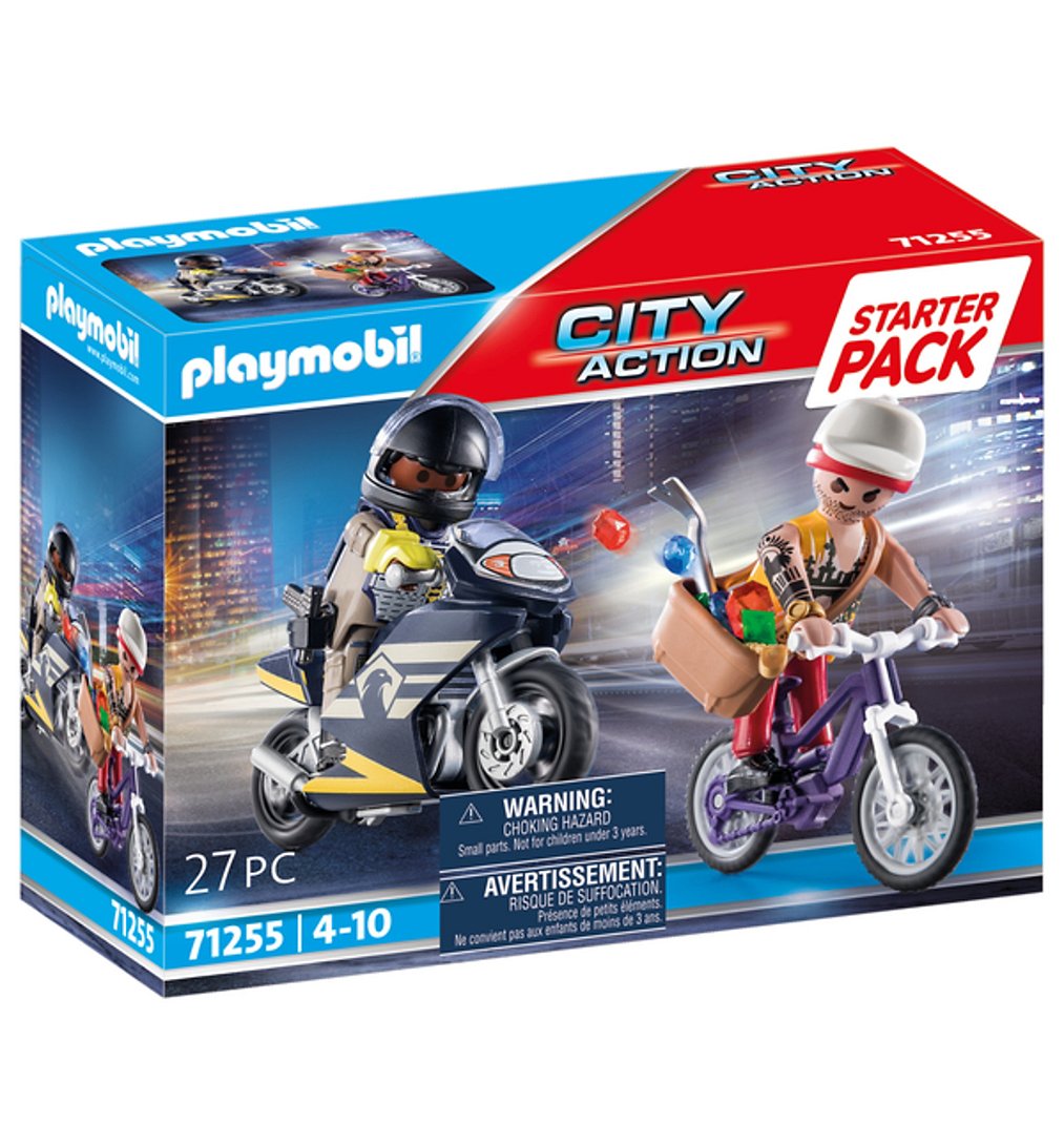 PLAYMOBIL 71255 Starter Pack Agent et voleur- City Action - Police - coffret découverte idée cadeau