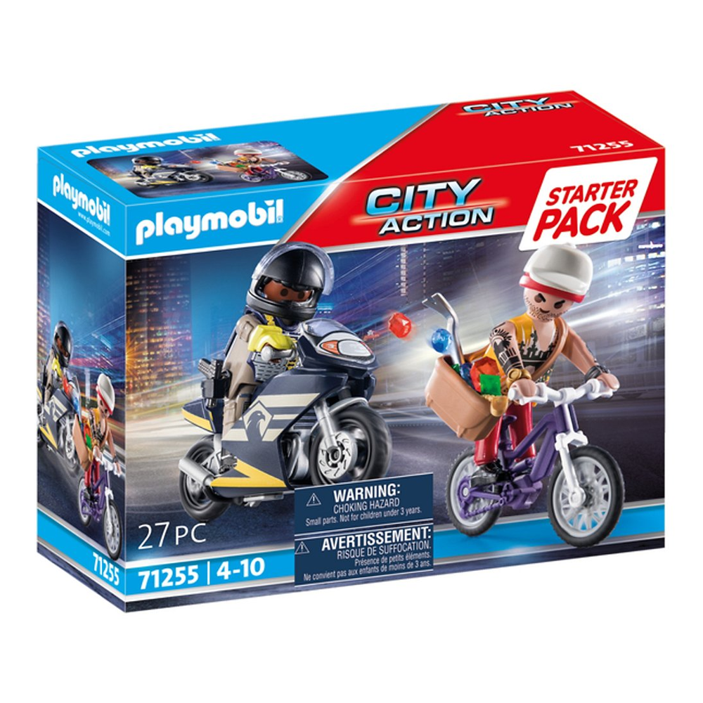 PLAYMOBIL 71255 Starter Pack Agent et voleur- City Action - Police - coffret découverte idée cadeau