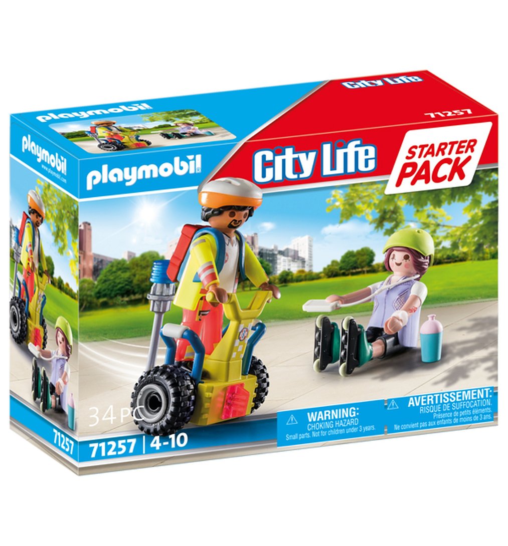 PLAYMOBIL 71257 Starter Pack Secouriste avec gyropode- City Action - Les secours - coffret découvert