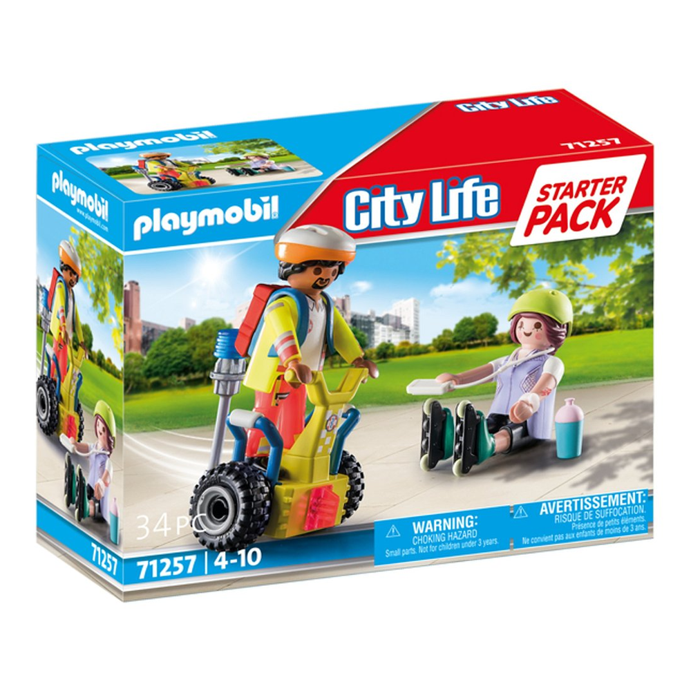 PLAYMOBIL 71257 Starter Pack Secouriste avec gyropode- City Action - Les secours - coffret découvert