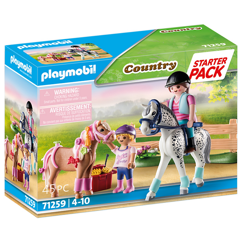PLAYMOBIL 71259 Starter Pack Cavaliers et chevaux- Country - Le club d'équitation - coffret découver
