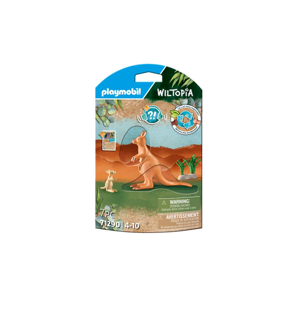 PLAYMOBIL 71290 kangourou et bébé- - Wiltopia - 80% de Matériaux recyclés ou biosourcés en moyenne J