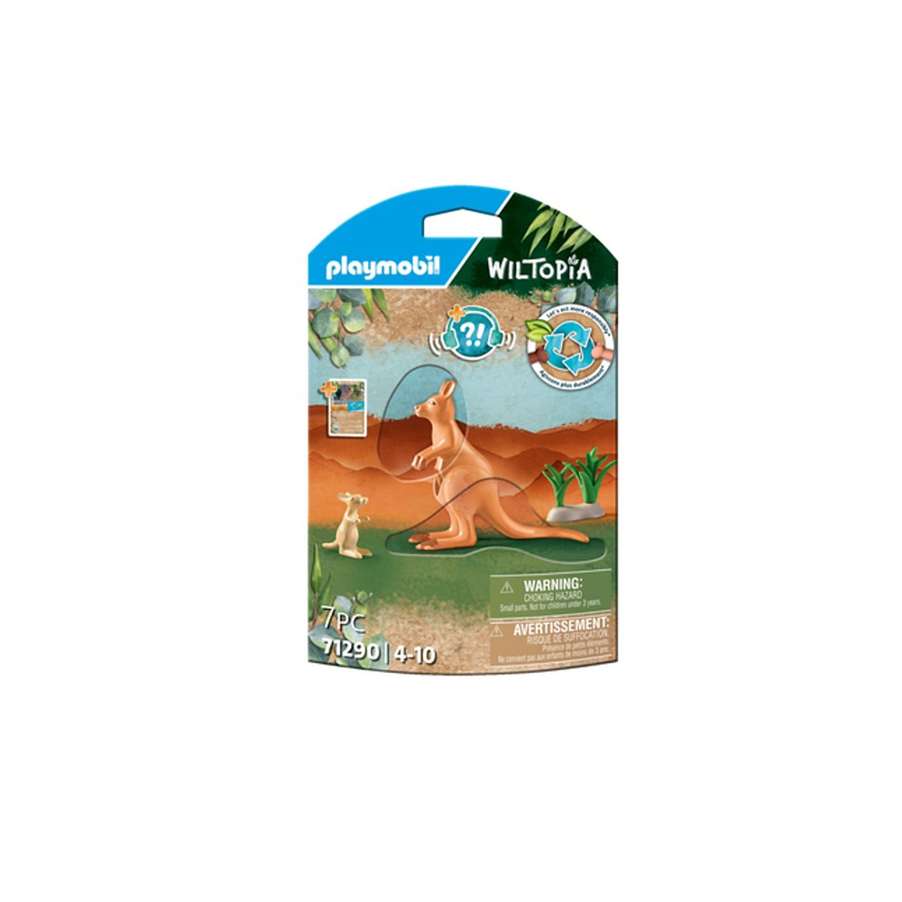 PLAYMOBIL 71290 kangourou et bébé- - Wiltopia - 80% de Matériaux recyclés ou biosourcés en moyenne J
