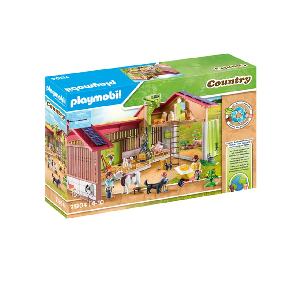 PLAYMOBIL 71304 Ferme avec panneaux solaires, fabriquée avec plus de 80% de matériaux recyclés ou bi