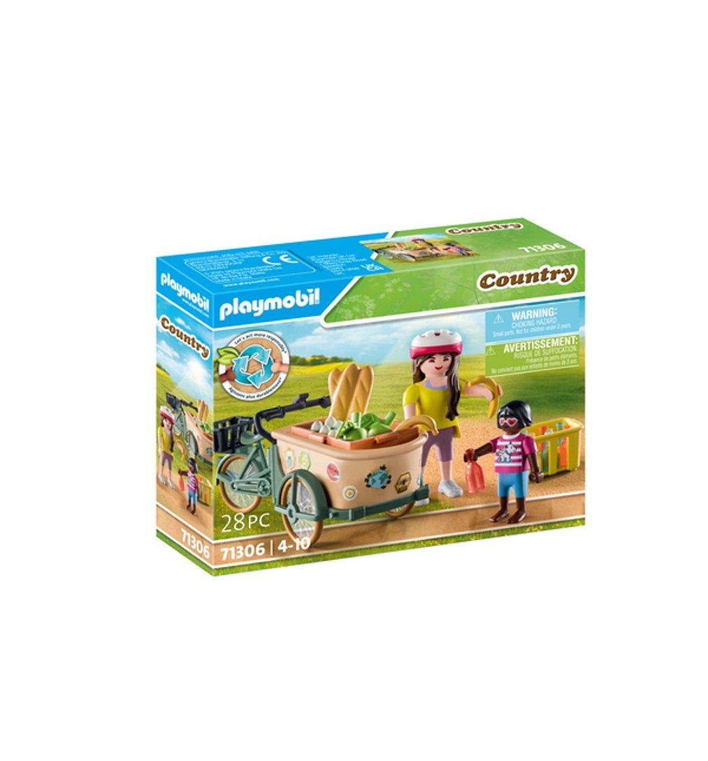 CYCLISTE VELO ET REMORQUE