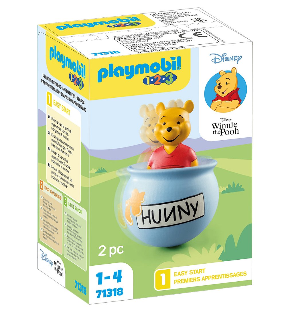 PLAYMOBIL 71318 1.2.3 & Disney: Winnie l'ourson et culbuto pot de miel, jouet d'éveil pour enfants à