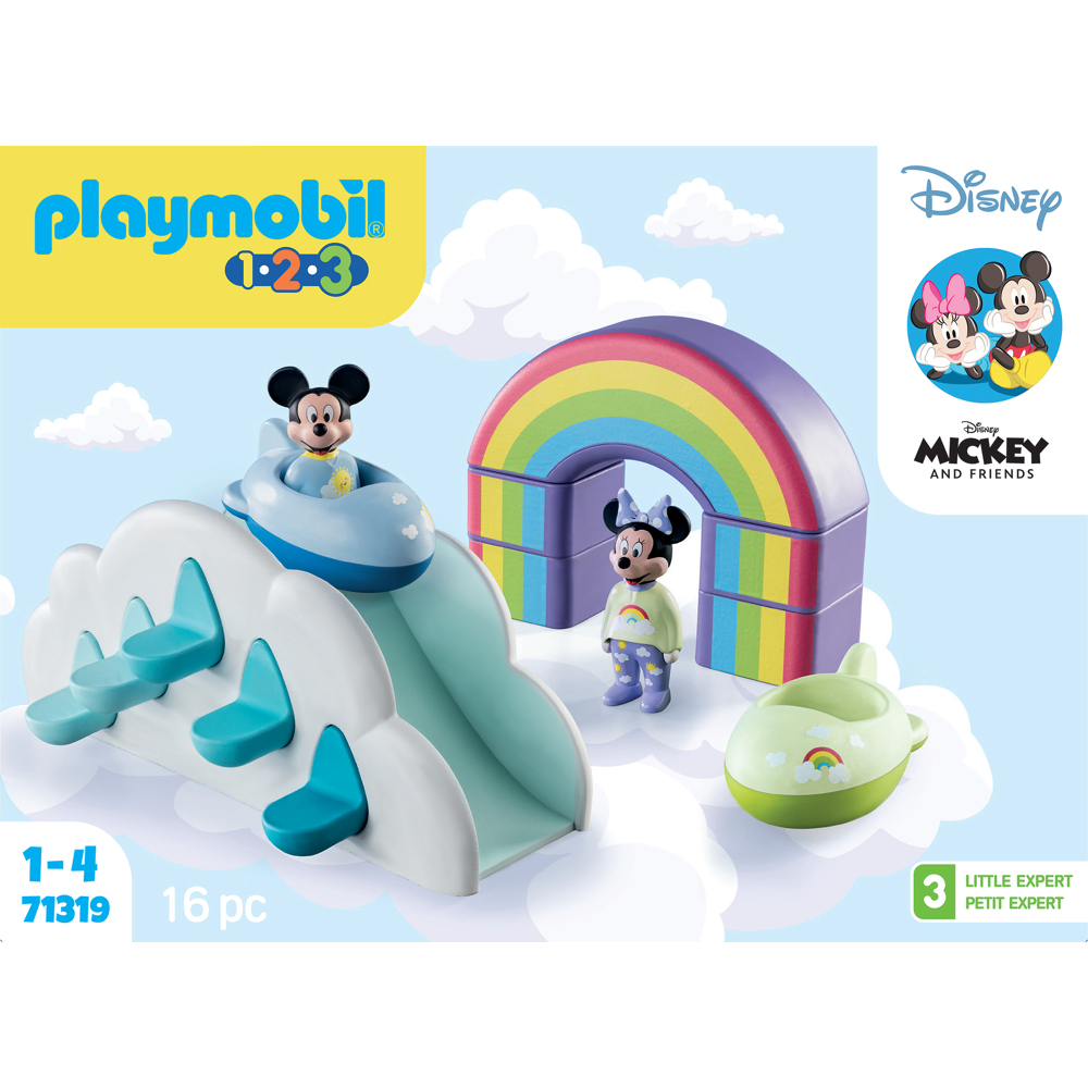 PLAYMOBIL 71319 1.2.3 & Disney: Maison des nuages de Mickey et Minnie, jouet d'éveil pour enfants à 