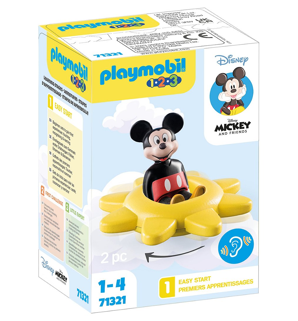 PLAYMOBIL 1.2.3 71321 Mickey et Toupie soleil- - PLAYMOBIL 1.2.3 - Disney - Pour les tout-petits 18-