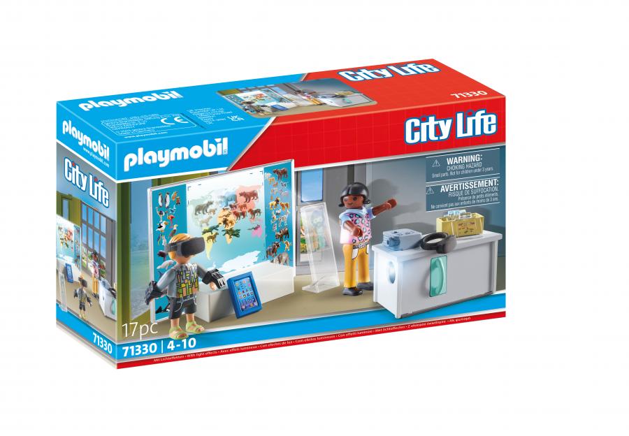 PLAYMOBIL City Life 71330 Classe avec réalité augmentée, Avec un projecteur, deux personnages, des a