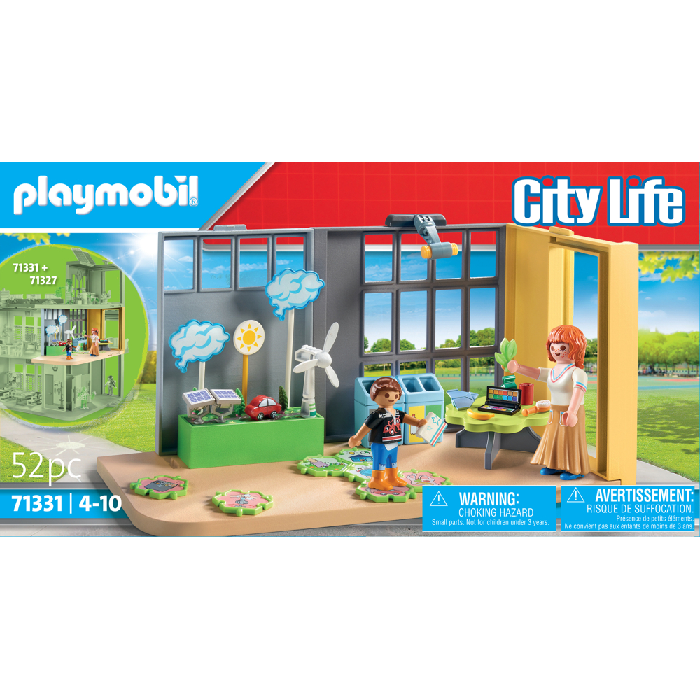 PLAYMOBIL City Life 71331 Classe éducative sur l'écologie, activités de sensibilisation au recyclage