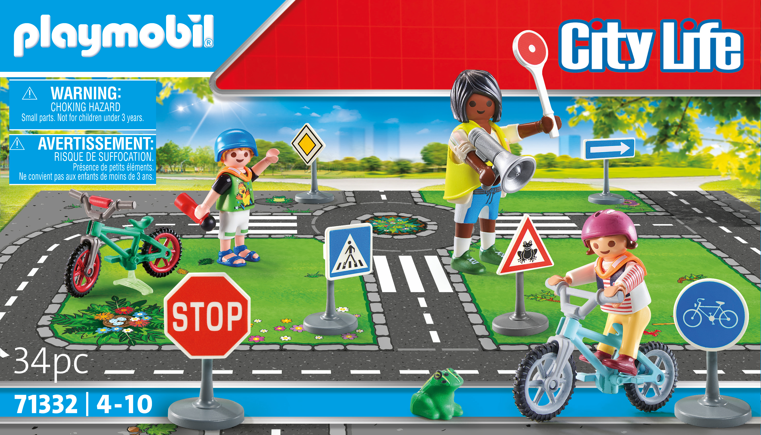 PLAYMOBIL City Life 71332 Classe sécurité routière, apprentissage de la circulation routière, pannea