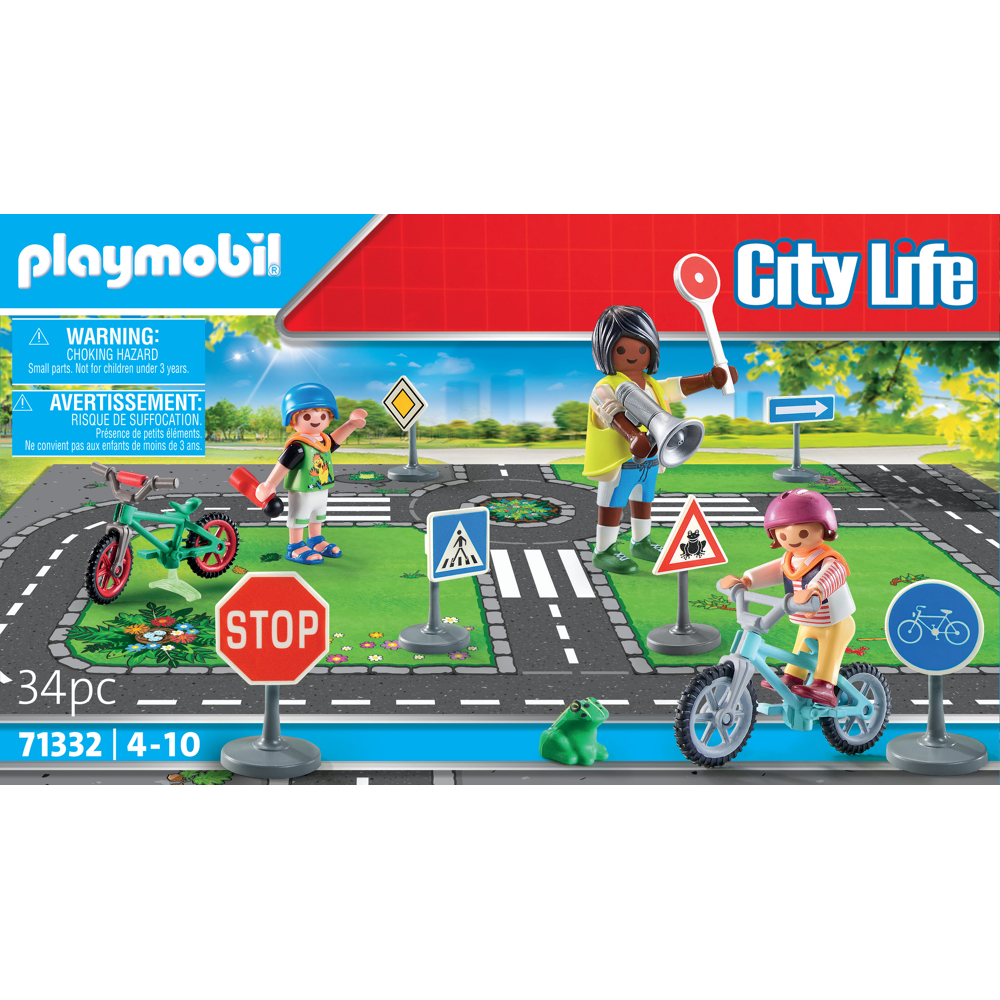 PLAYMOBIL City Life 71332 Classe sécurité routière, apprentissage de la circulation routière, pannea