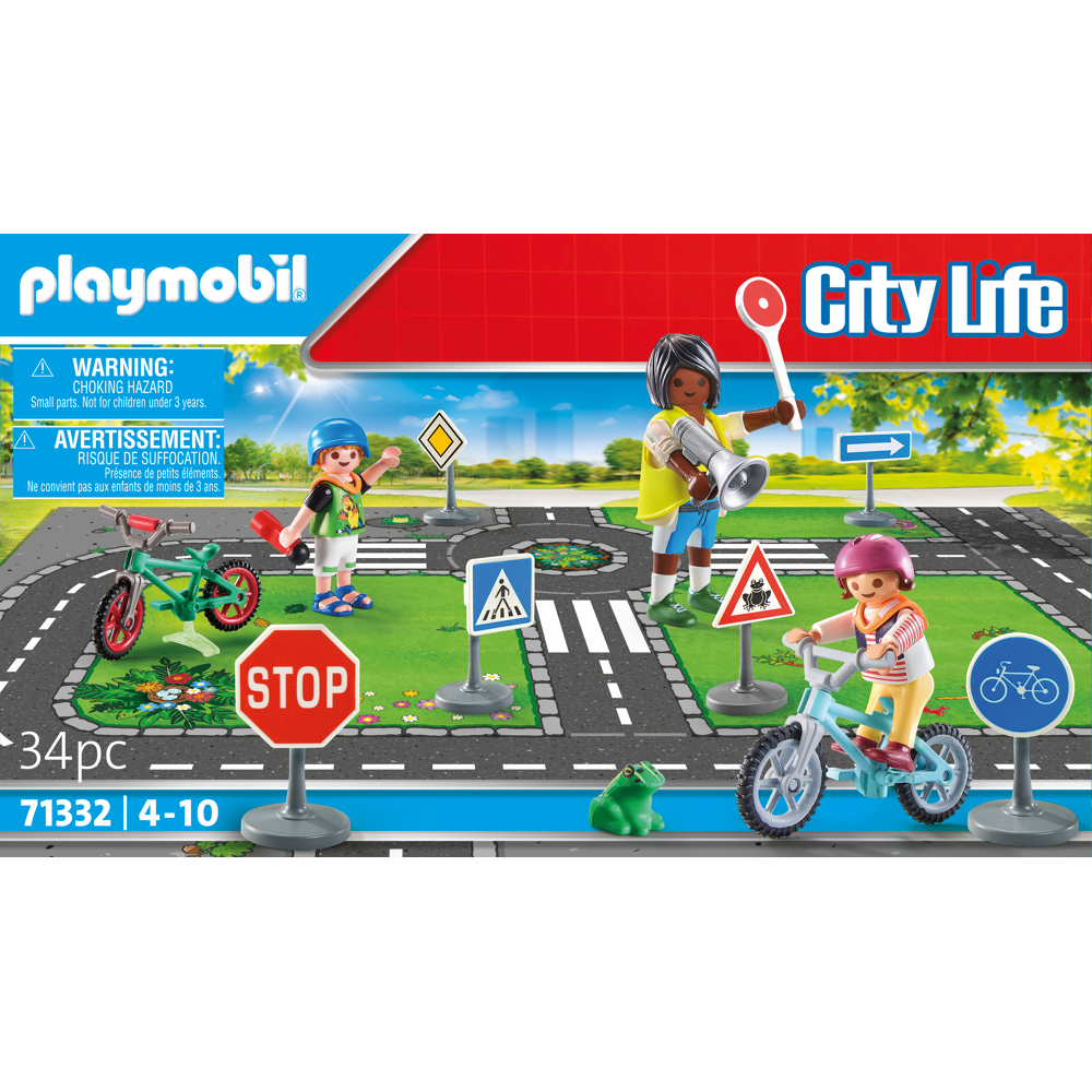 PLAYMOBIL City Life 71332 Classe sécurité routière, apprentissage de la circulation routière, pannea