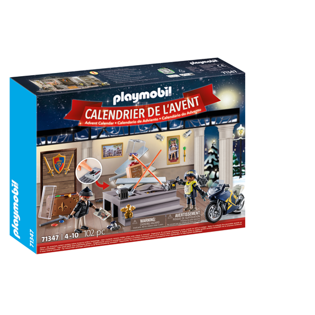 PLAYMOBIL 71347 Calendrier de l'Avent - Police- La magie de Noël - 24 fenêtres à ouvrir en attendant
