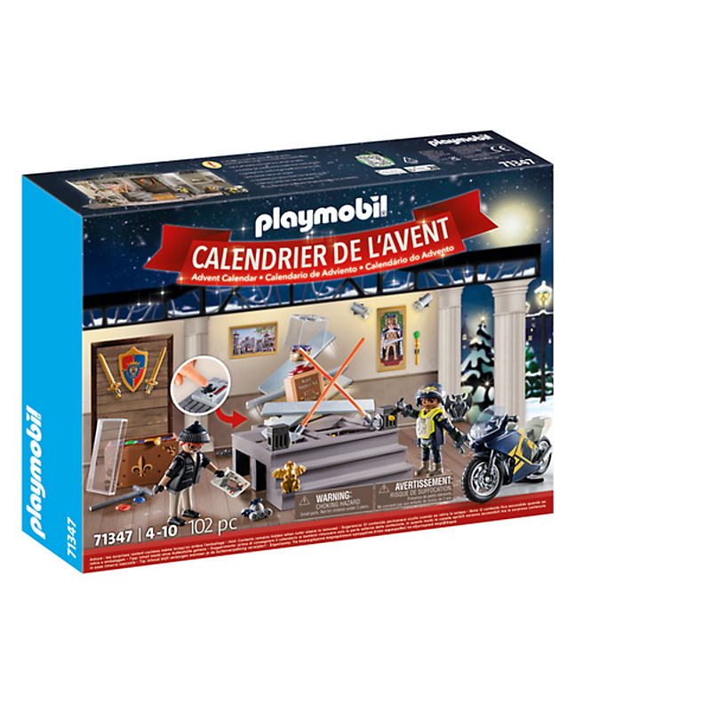 PLAYMOBIL 71347 Calendrier de l'Avent - Police- La magie de Noël - 24 fenêtres à ouvrir en attendant