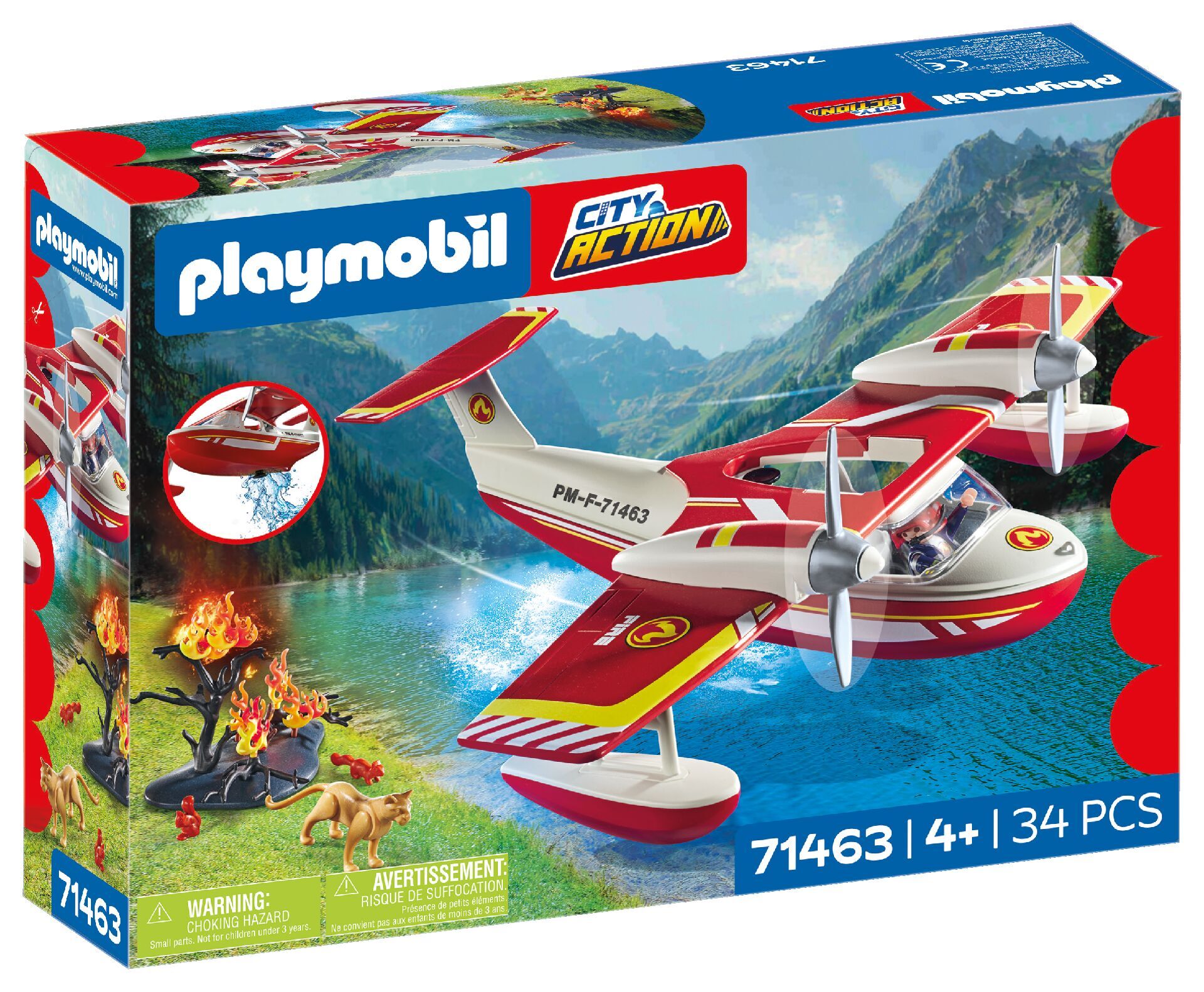 Jeux D'imitation Hydravion Avec Pompier Playmobil La Boite - vue 7
