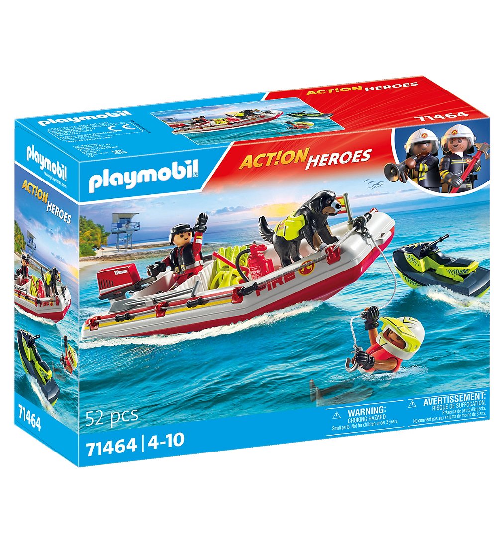 Jeu De Construction Bateau De Pompier Et Scooter Playmobil - vue 5