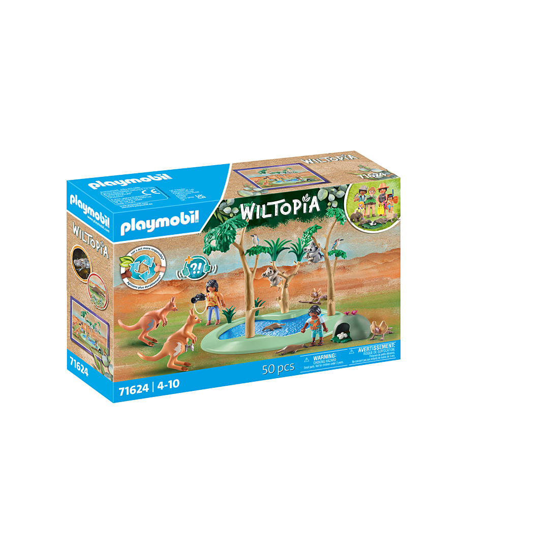 Explorateurs avec animaux australiens