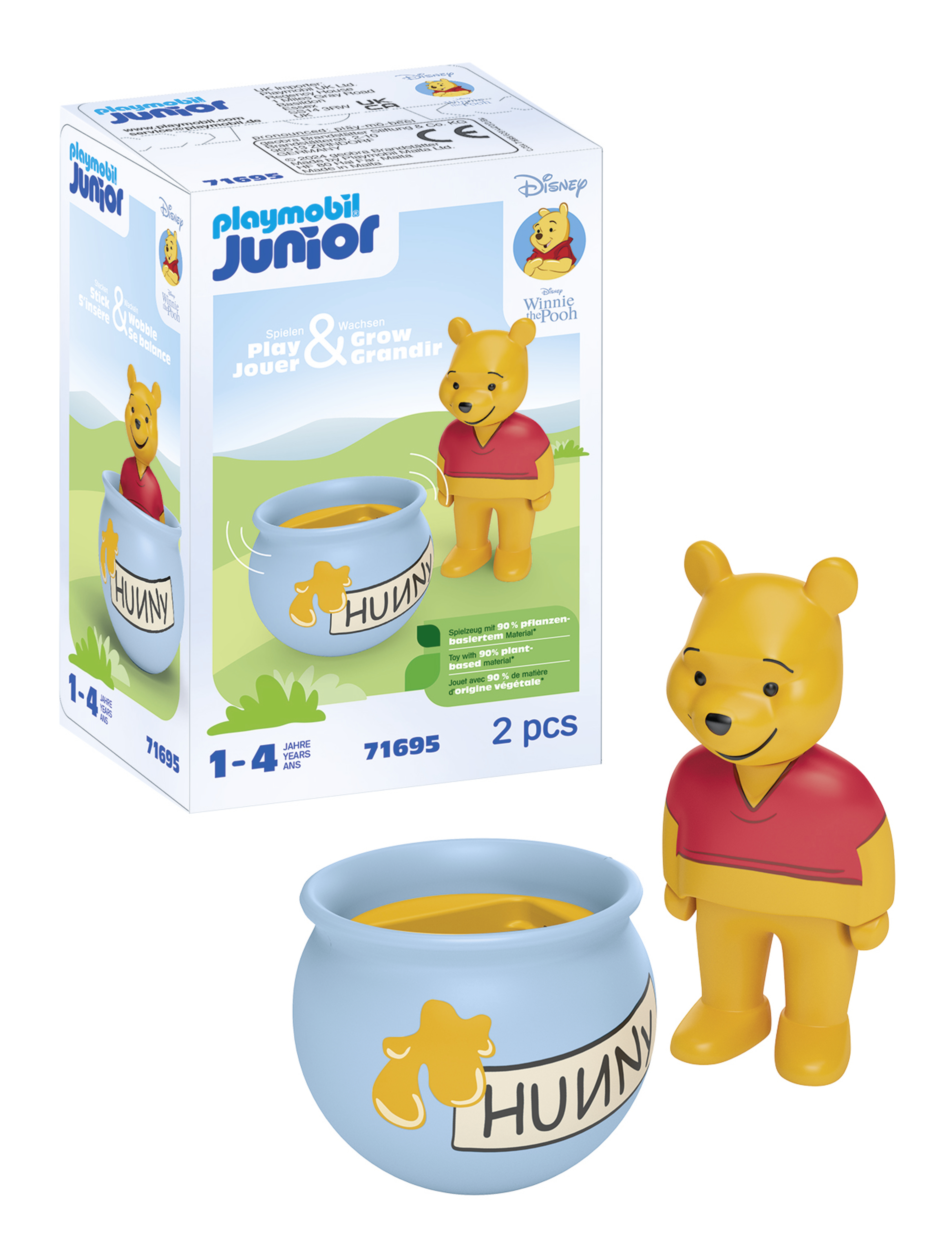Jeux D'imitation Winnie 'ourson Et Culbuto Pot De Miel Playmobil La Boite