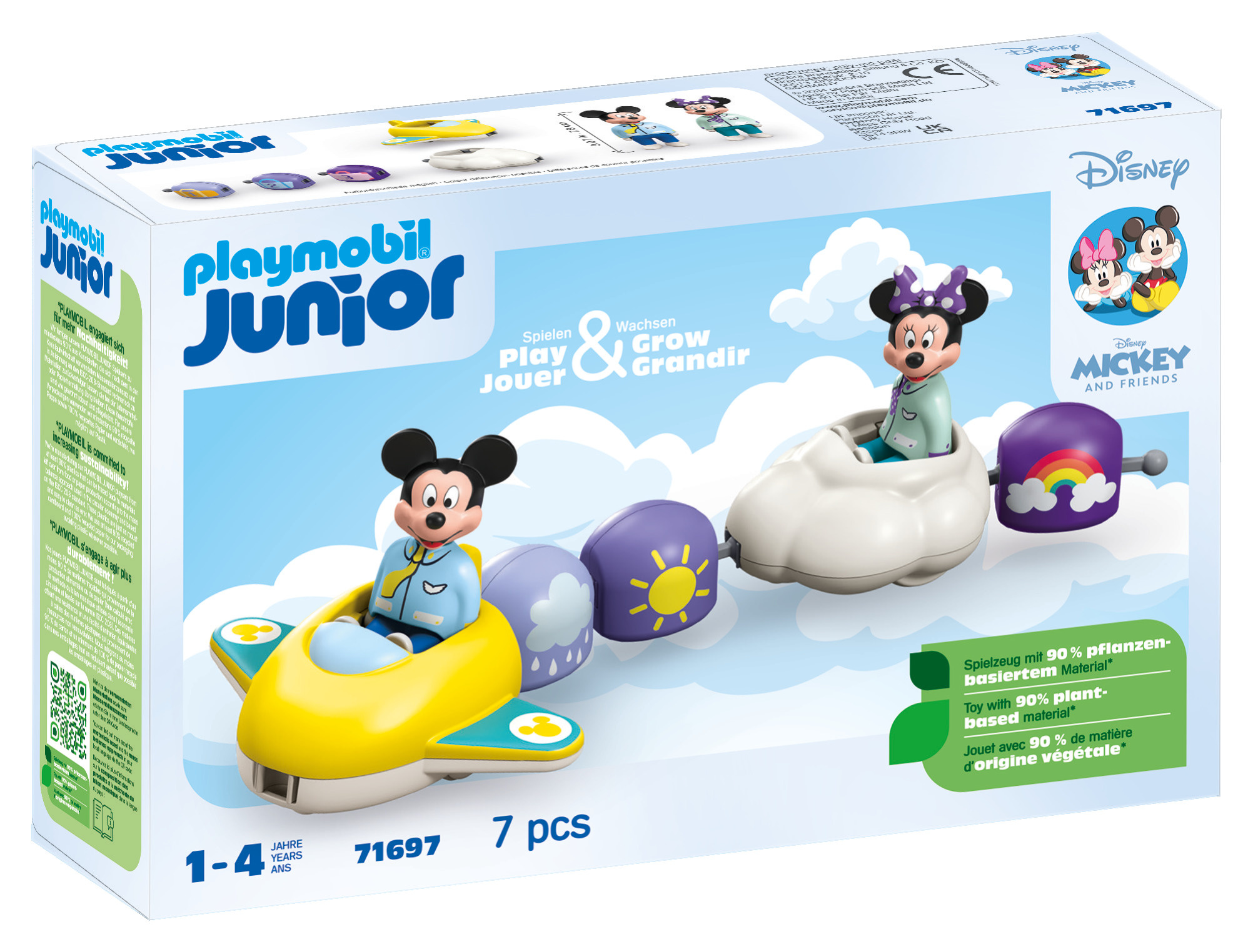 Playmobil Junior & Disney 71697 : Train des nuages de Mickey et Minnie Playmobil - vue 5