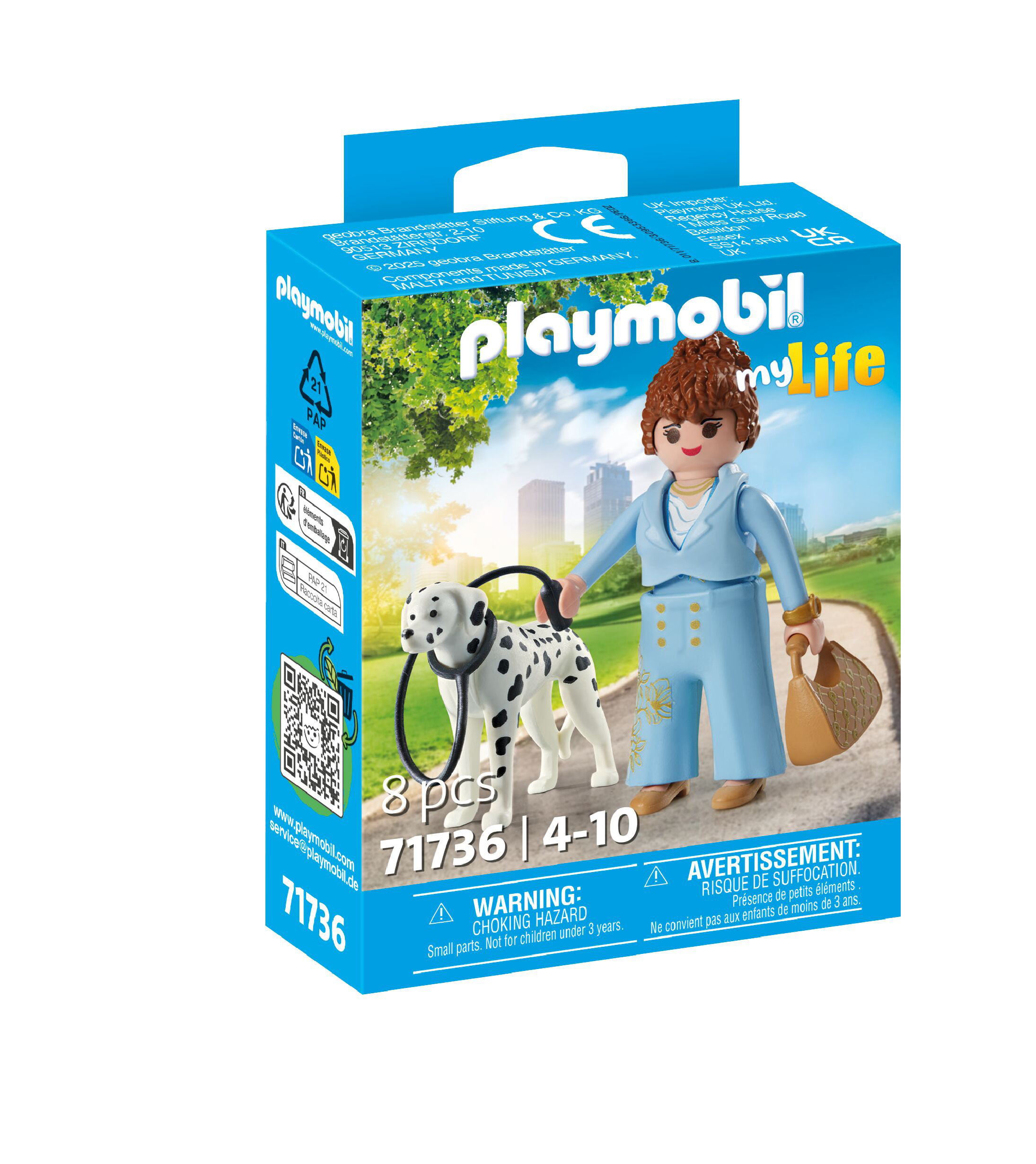 Femme D'affaire Avec Son Dalmatien Playmobil La Boite