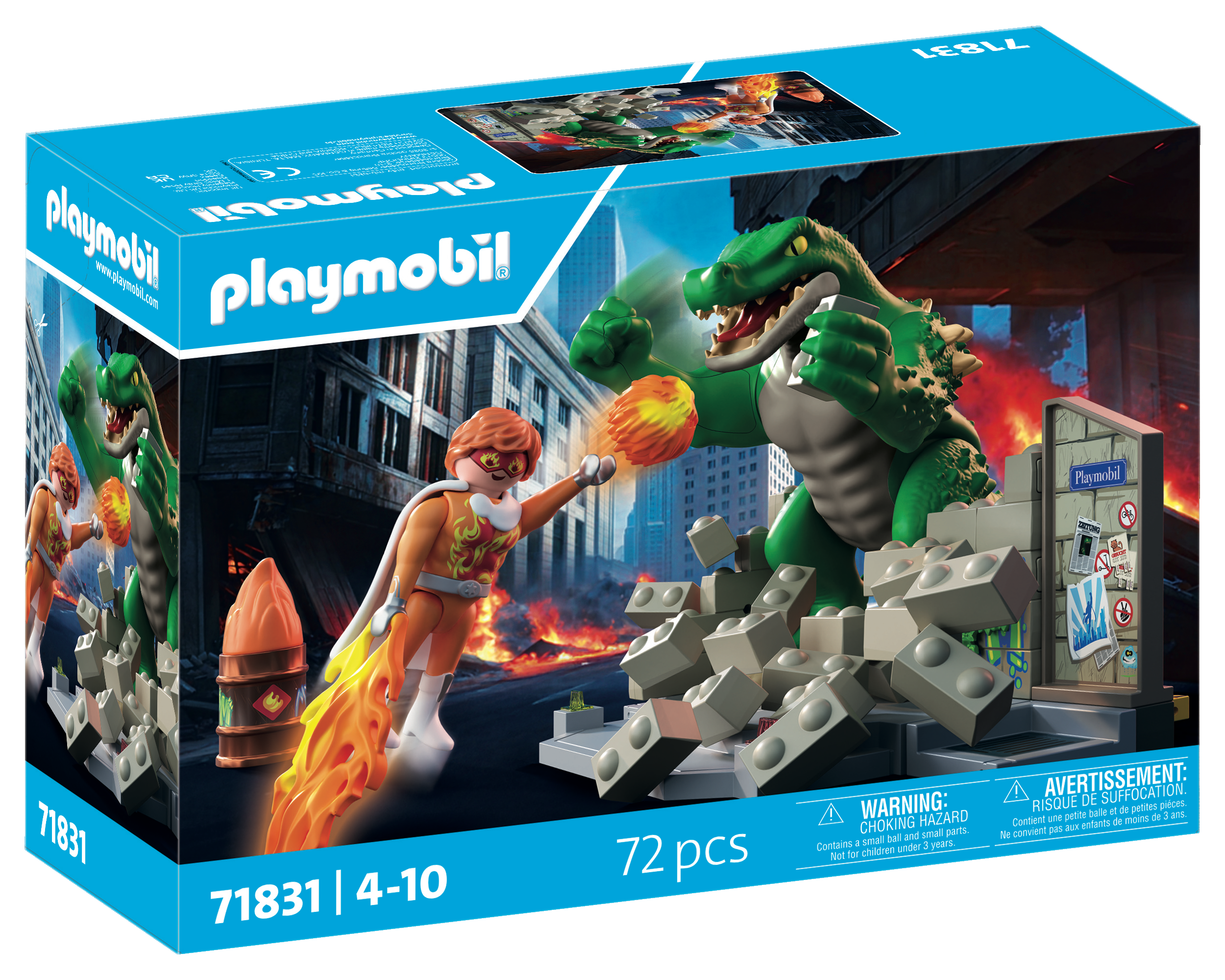 Playmobil Hero Showdown with Giant Lizard - vue 9