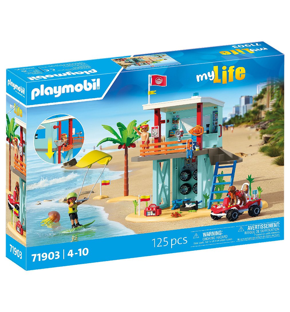 Playmobil 71903 Poste de secours & voiturette de plage Vacances à la plage