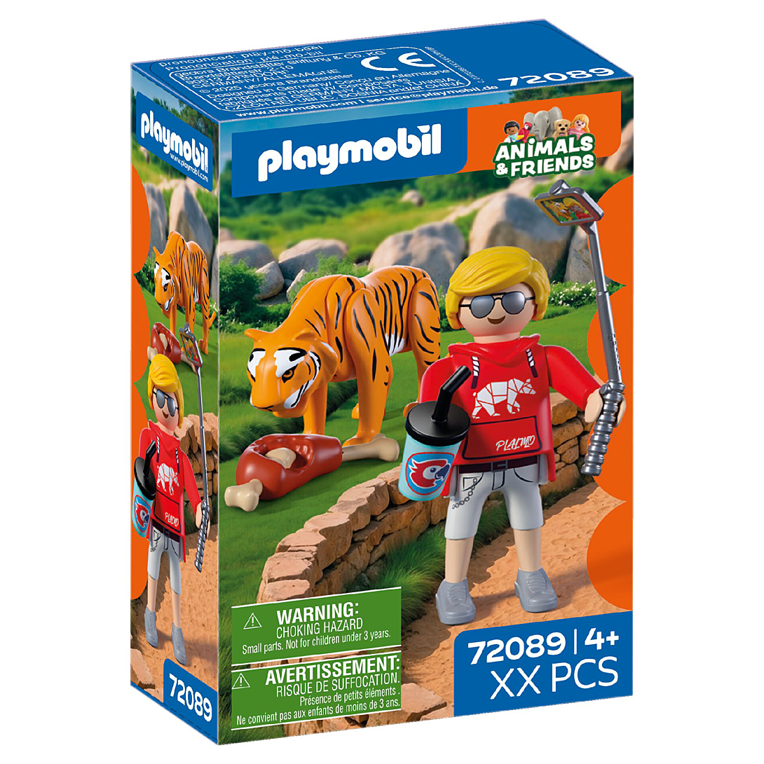 Playmobil Animaux et amis 72089 Zoo : tigre et visiteur - vue 3