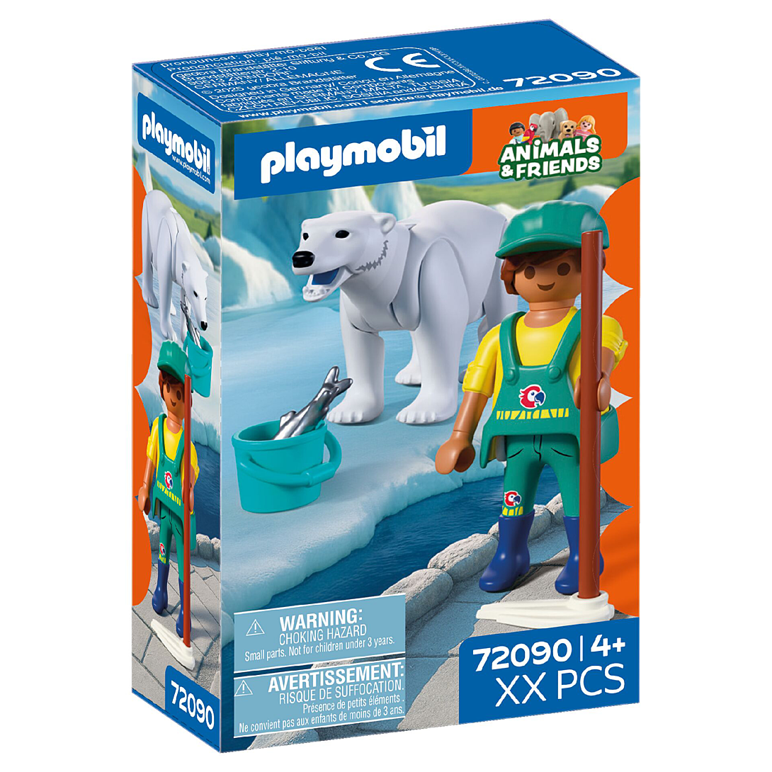 Playmobil Animaux et amis 72090 Zoo : ours et soigneur - vue 3