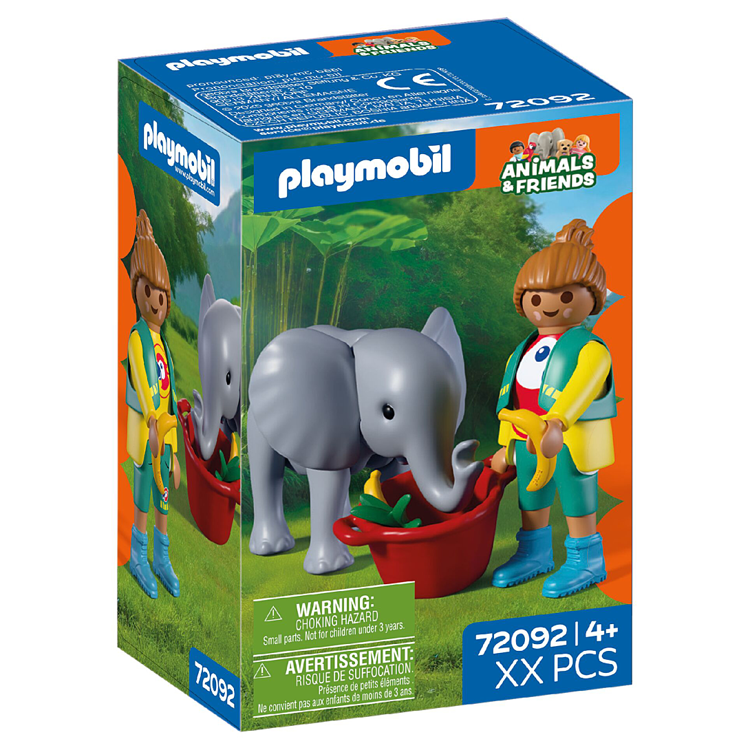 Playmobil Animaux et amis 72092 Zoo : bébé éléphant et soigneuse - vue 3