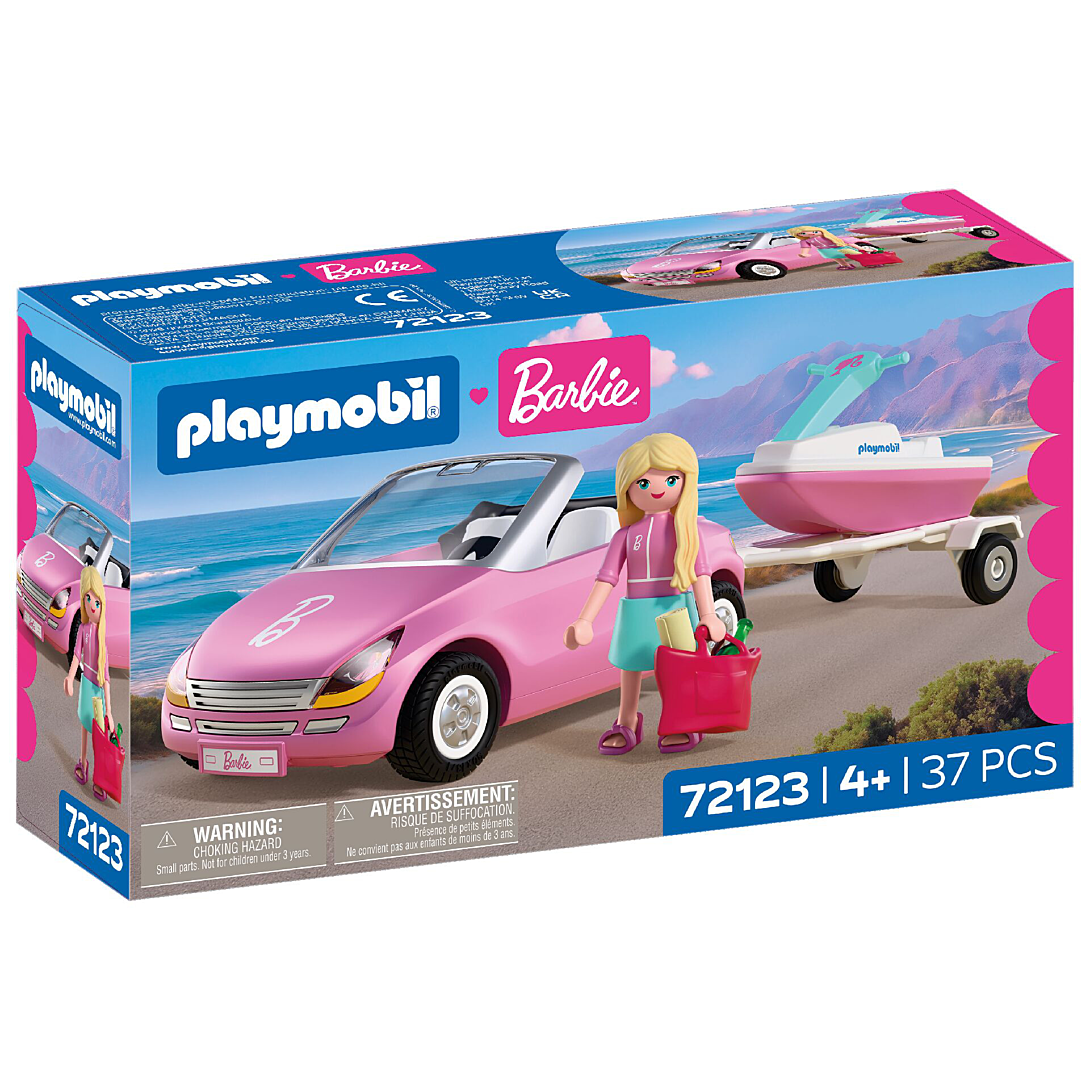 Playmobil 72123 Barbie Cabriolet et Jet Ski Playset 37 pièces dès 4 ans Bleu - vue 3