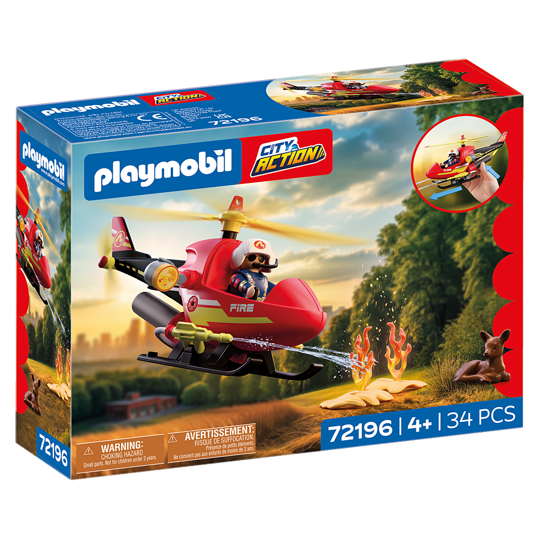Playmobil Helicoptere De Pompiers