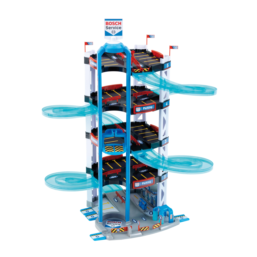 Bosch Theo Klein Garage Service avec 5 niveaux 2 et voitures