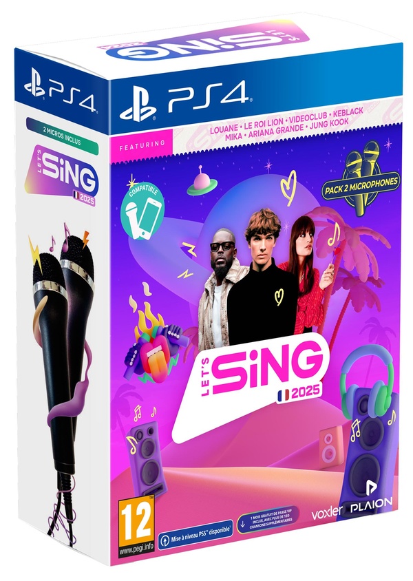 Let' Sing 2025 + 2 Micros Jeu PS4 - vue 4