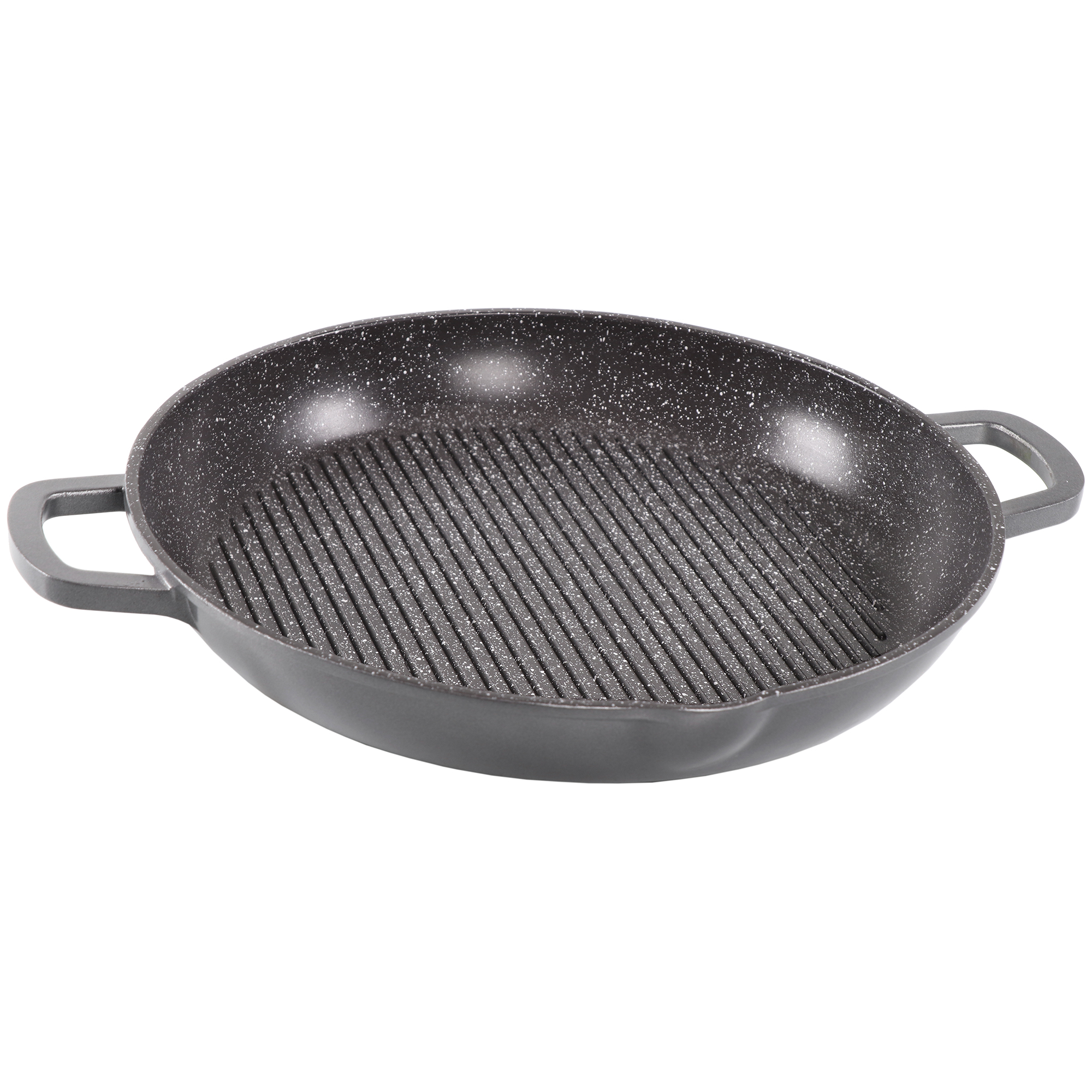 BRA Life Grill Rainuré 28 Cm – Aluminium 100 % Recyclé, Céramique Anti-Adhésive Sans PFOA/PTFE, Induction