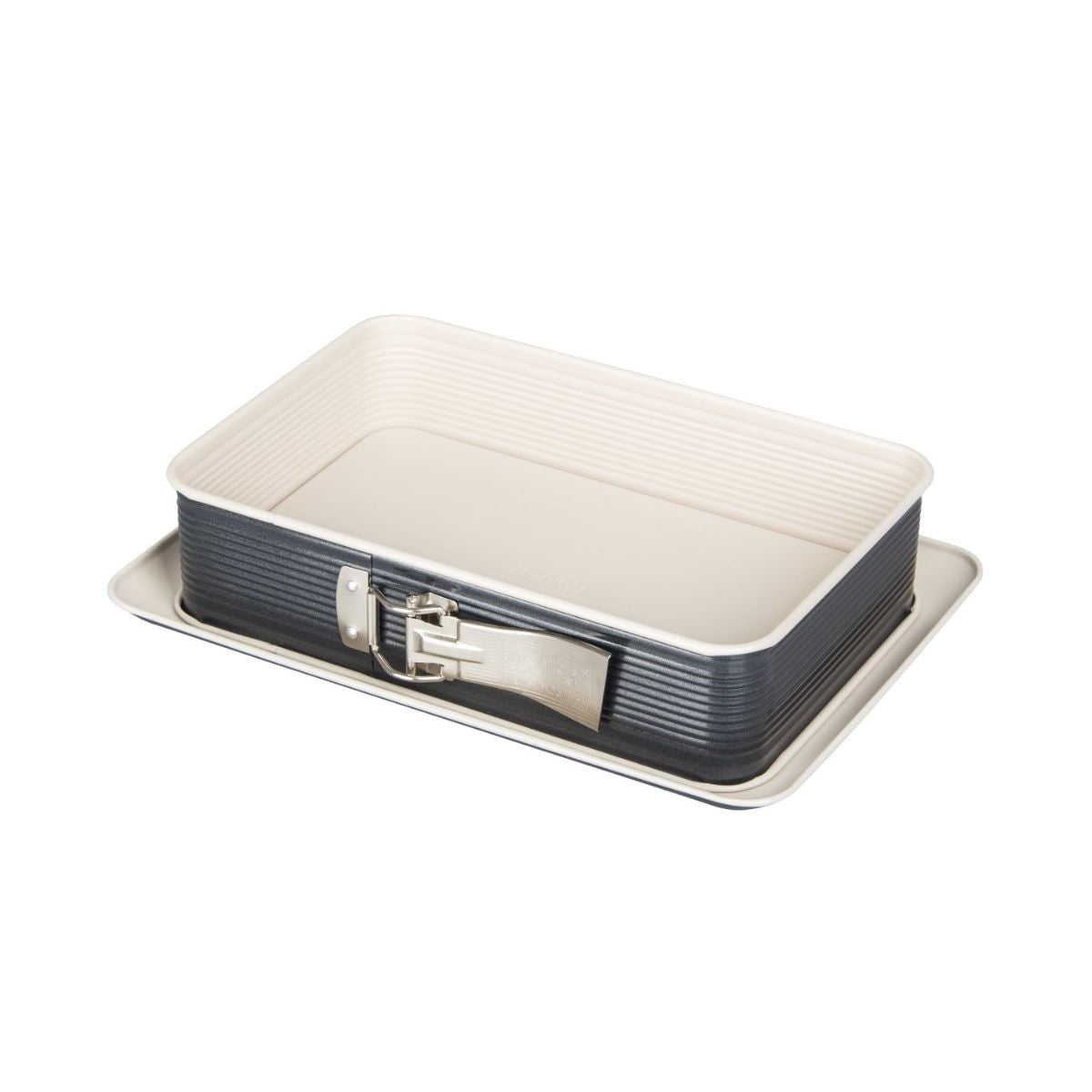 Dr. Oetker Moule à Charnière Rectangulaire 42x29 Cm Avec Couvercle Transport - Plat Lasagnes