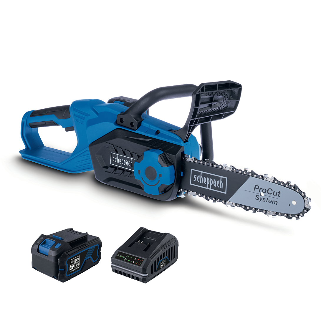 Tronçonneuse sans fil SCHEPPACH C CS254 X SET 254 cm Batterie 20V 4Ah + chargeur 2. - vue 2